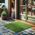 Sweet Home Stores Waterproof Easy-Clean Solid Grass 3X4 Indoor/Outdoor Artificial Grass Area Rug, 2'7' X 4', Green