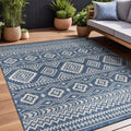 Beverly Rug Waikiki Boho Indoor Outdoor Rug 10X14, Washable Outside Carpet For Patio, Deck, Porch, Bohemian Area Rug, Farmhouse