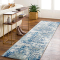 Livabliss Arti Modern Abstract Runner Area Rug,27 x 12,Dark Blue/Aqua