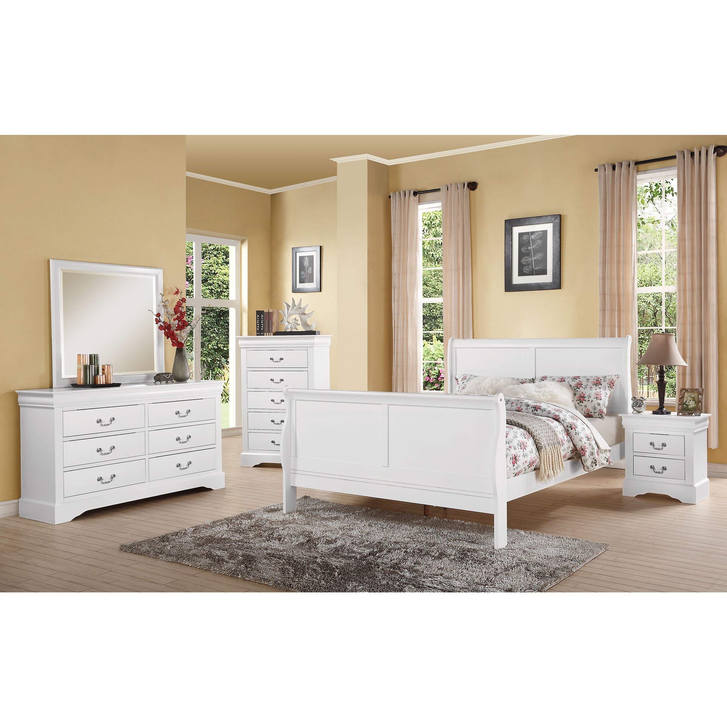 Acme Louis Philippe III Full Bed in White
