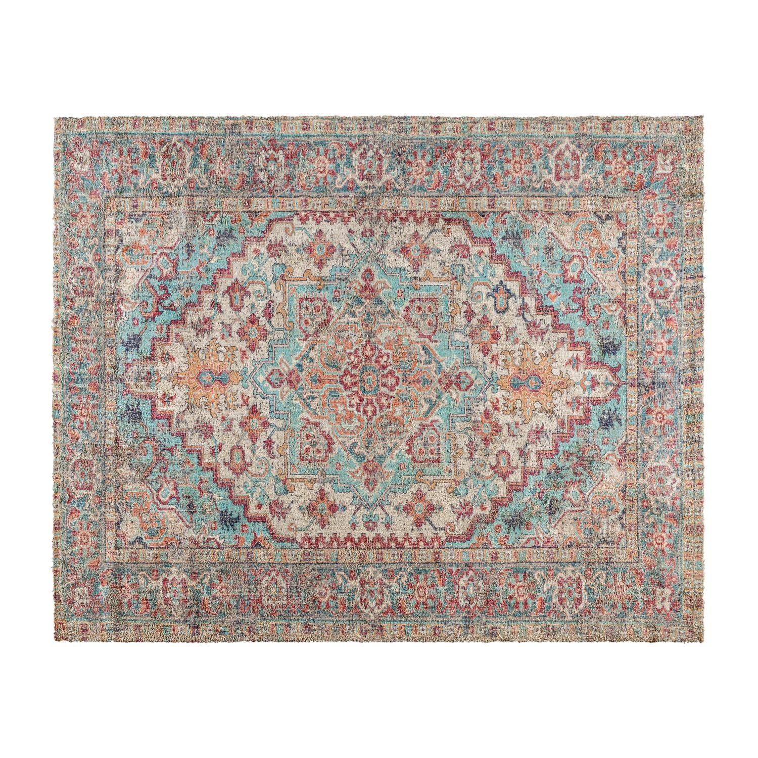 Flash Furniture Katherine Vintage Medallion Area Rug - 8' X 10' - Blue Multi Polyester