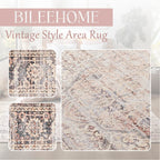 Bileehome Pink Boho Rugs For Bedroom Aesthetic Under Bed,Washable Cute Floral Large Neutral Area Rugs 8X10 For Living Room,8 X 1