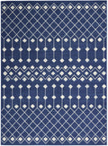 Nourison Grafix Moroccan Navy 5'3' X 7'3' Area Rug, Easy Cleaning, Non Shedding, Bed Room, Living Room, Dining Room, Kitchen (