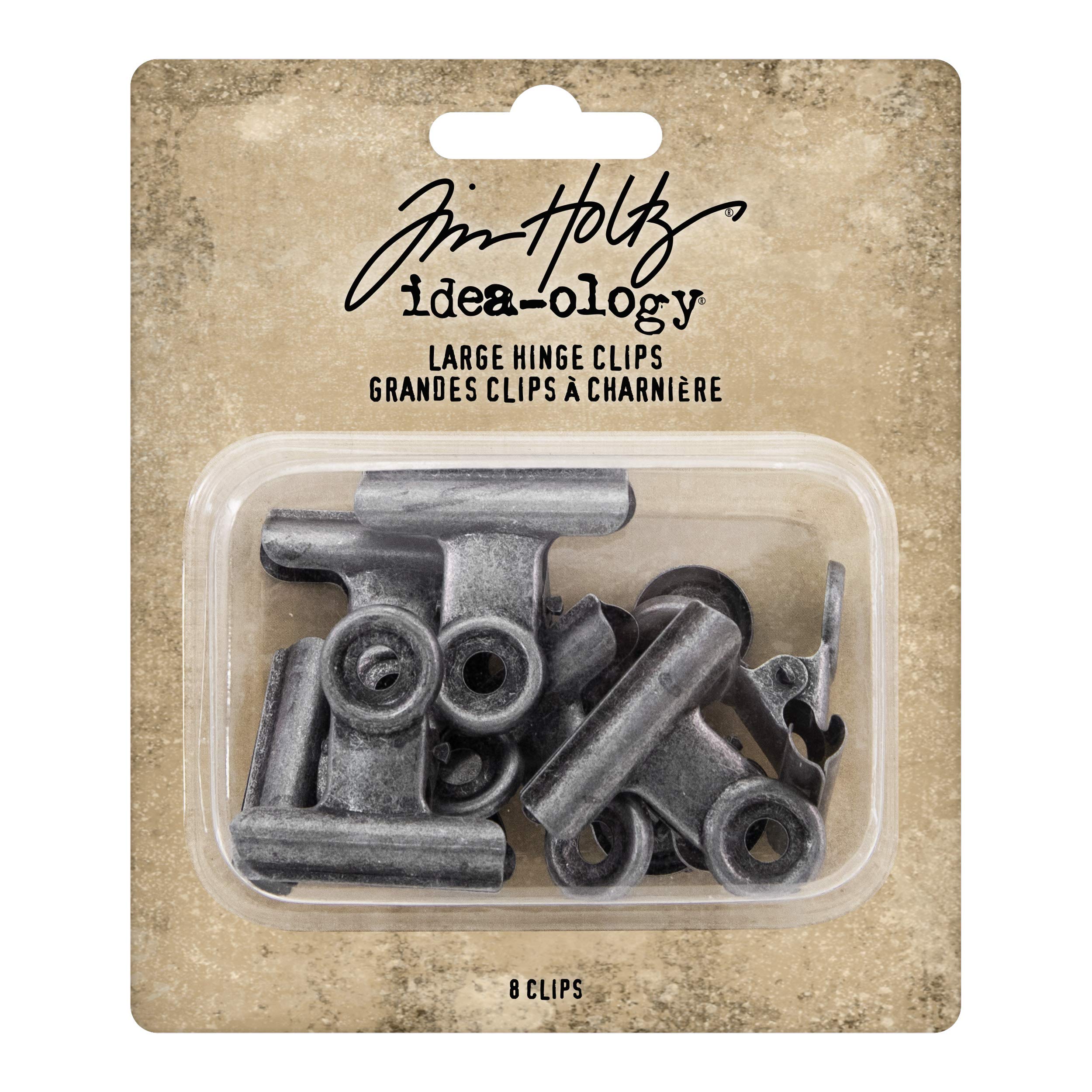 Tim Holtz, Advantus Hinge Large Metal Clips, Silver
