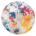 Rugshop Sky Collection Modern Abstract Round Rug 6'6'' (6' 6'' Diameter) Multi