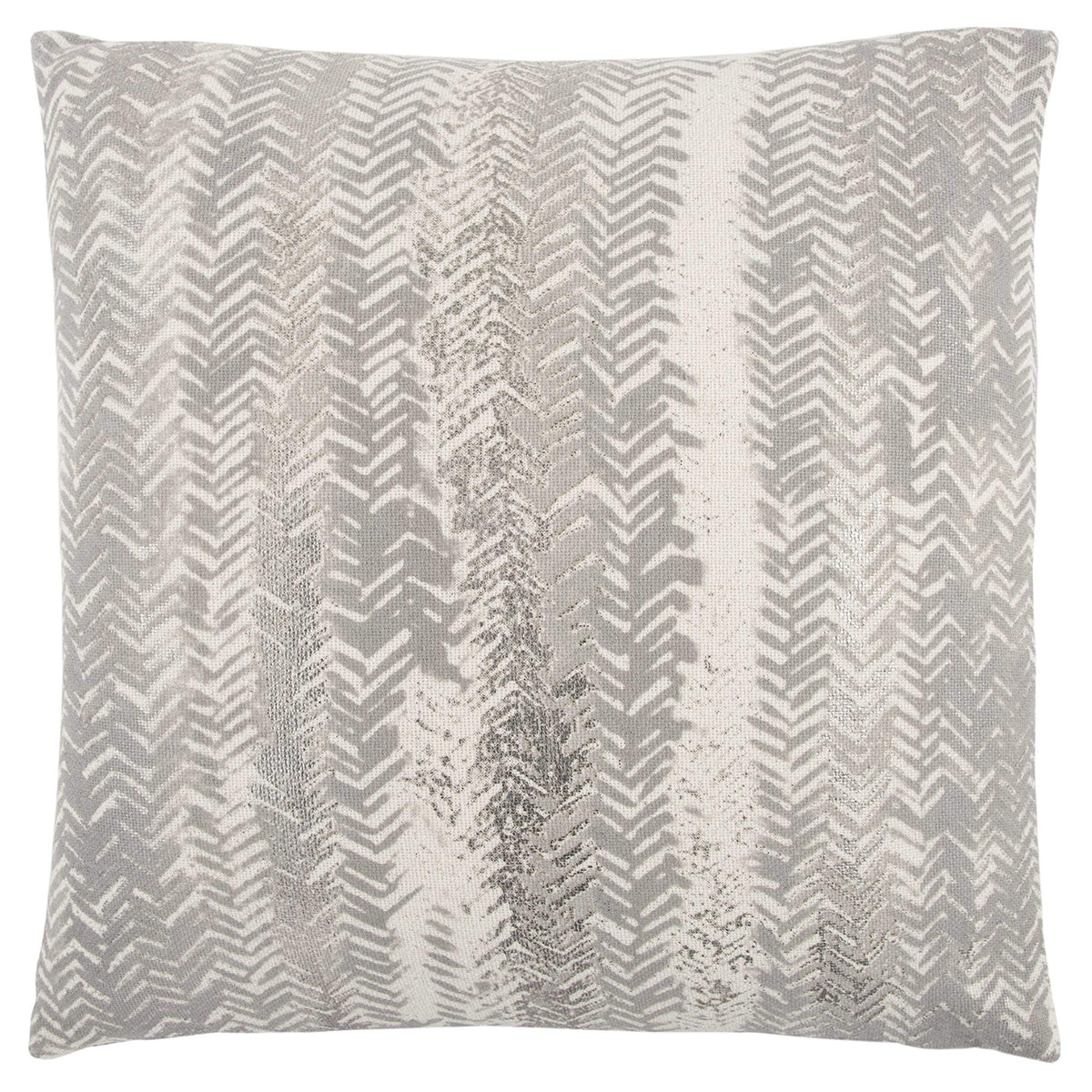 Rizzy Home T13191 Decorative Pillow, 20&quot; x 20&quot;, Gray/Ivory