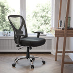 Flash Furniture Big & Tall Office Chair | Adjustable Height Mesh Swivel Office Chair with Wheels