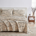 Great Bay Home 100% Turkish Cotton Twin Size Flannel Bed Sheet Set - Novelty Printed Cotton Bedding Sheets & Pillowcases - Doubl