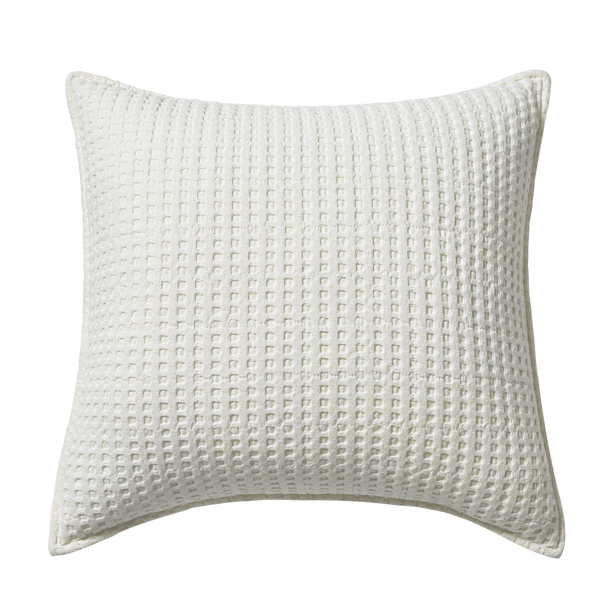 Levtex Home - Mills Waffle - Decorative Pillow - Poly Filled - Cream - Sham Size (20 X 20In)