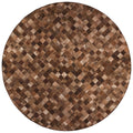 Addison Rugs Laredo Alr32 Brown Washable 8' X 8' Indoor Outdoor Round Rug, Easy Clean, Machine Washable, Non Shedding, Bedroom, Entry, Living Room, Dining Room, Kitchen, Patio Rug
