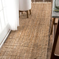 nuLOOM Raleigh Farmhouse Jute Tasseled Runner Rug, 2 6 x 6, Natural