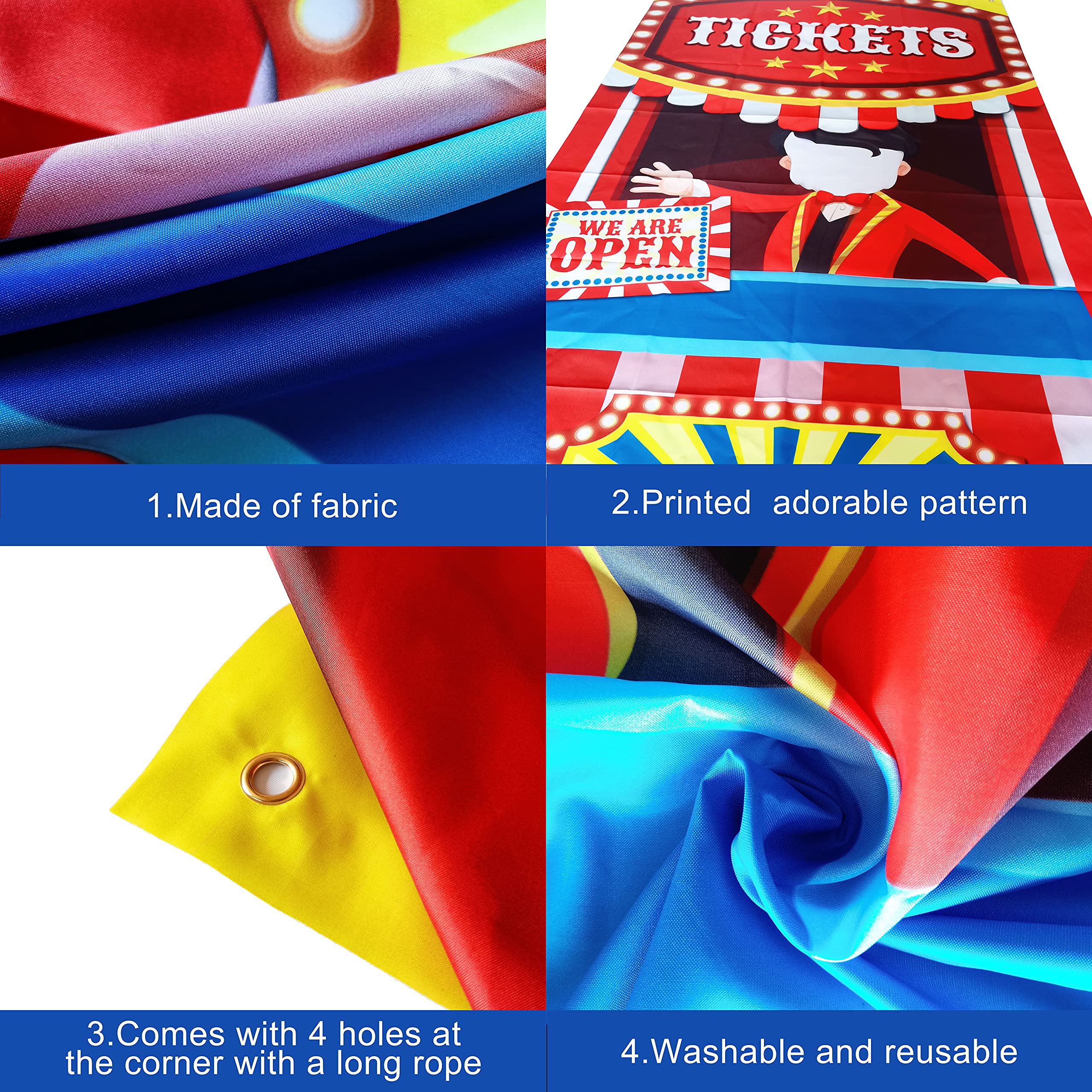 Katchon, Carnival Ticket Booth Stand Banner - 72X36 Inch | Carnival Theme Party Decorations | Carnival Decorations For Carnival