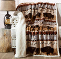 Carstens, Inc. Wrangler Ultra Premium Super Soft Plush Sherpa Fleece Oversized Throw Blanket 54' X 68', Buffalo