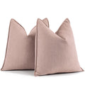 Zwjd Dusty Pink Pillow Covers 16X16 Set Of 2 Chenille Pillow Covers With Elegant Design Soft And Luxurious Decorative Throw Pill