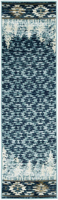 HomeRoots Decor 2' x 7'7' Runner Polypropelene Slate Blue Area Rug