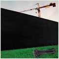 ColourTree Customized Size Fence Screen Privacy Screen Black 4 x 4 - Commercial Grade 170 GSM - Heavy Duty - 3 Years Warranty 