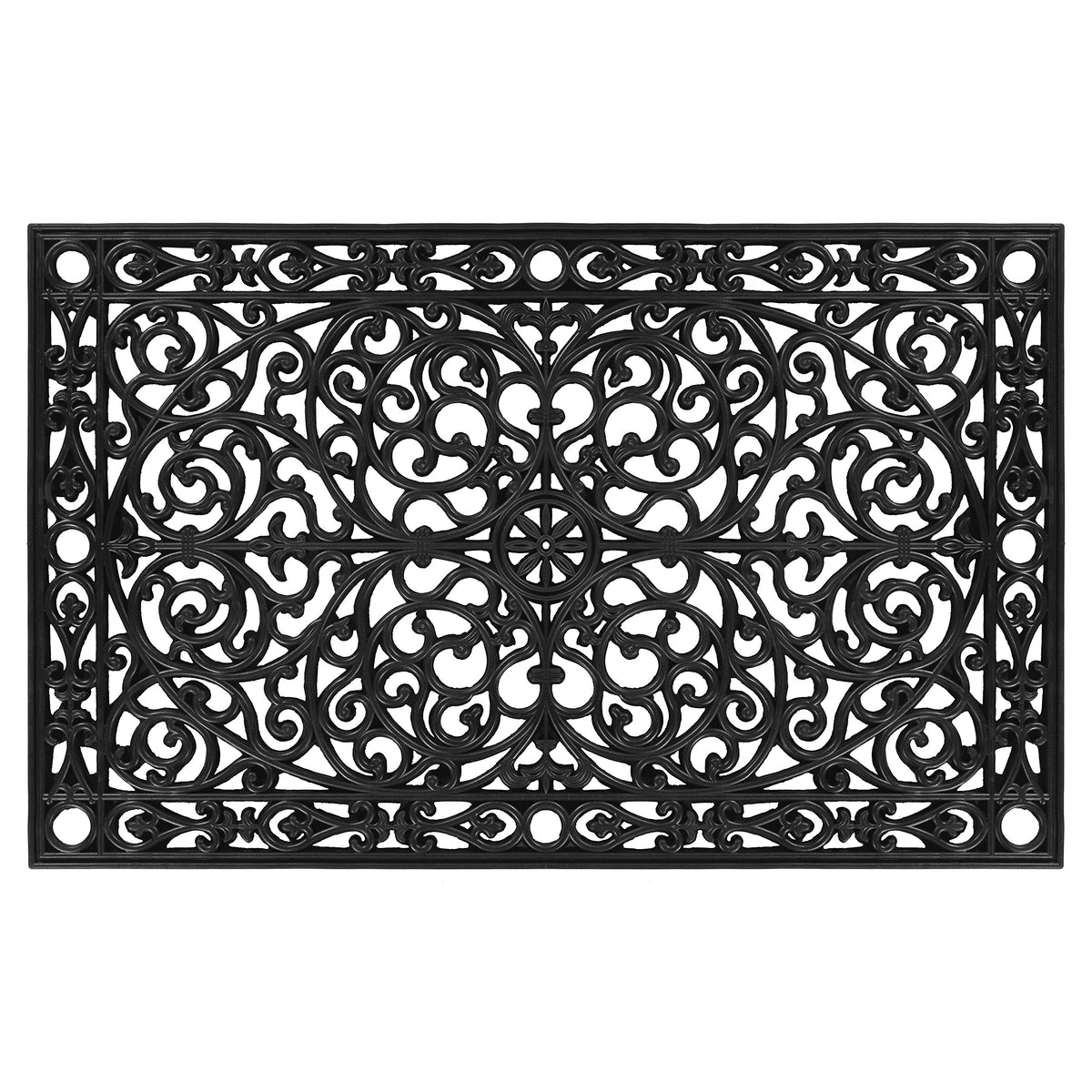 Calloway Mills Az900222436 Gatsby Rubber Doormat, 24' X 36', Black