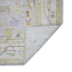 HomeRoots 532020 9 x 13 ft. Blue Floral Power Loom Rectangle Area Rug