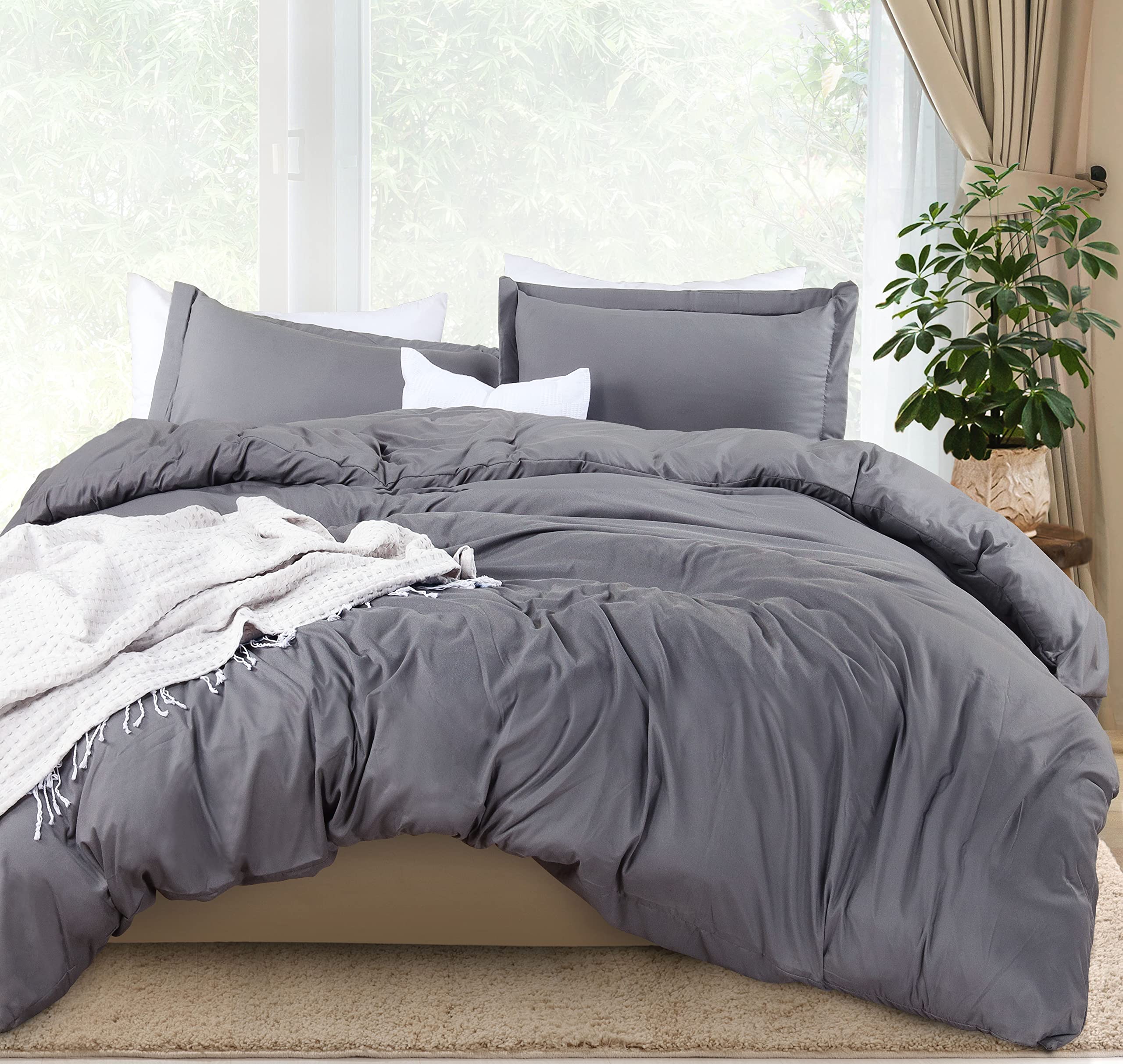 Utopia Bedding Duvet Cover Cal King Size - 1 Duvet Cover With 2 Pillow Shams - 3 Pieces Bedding Duvet Cover With Zipper Closure
