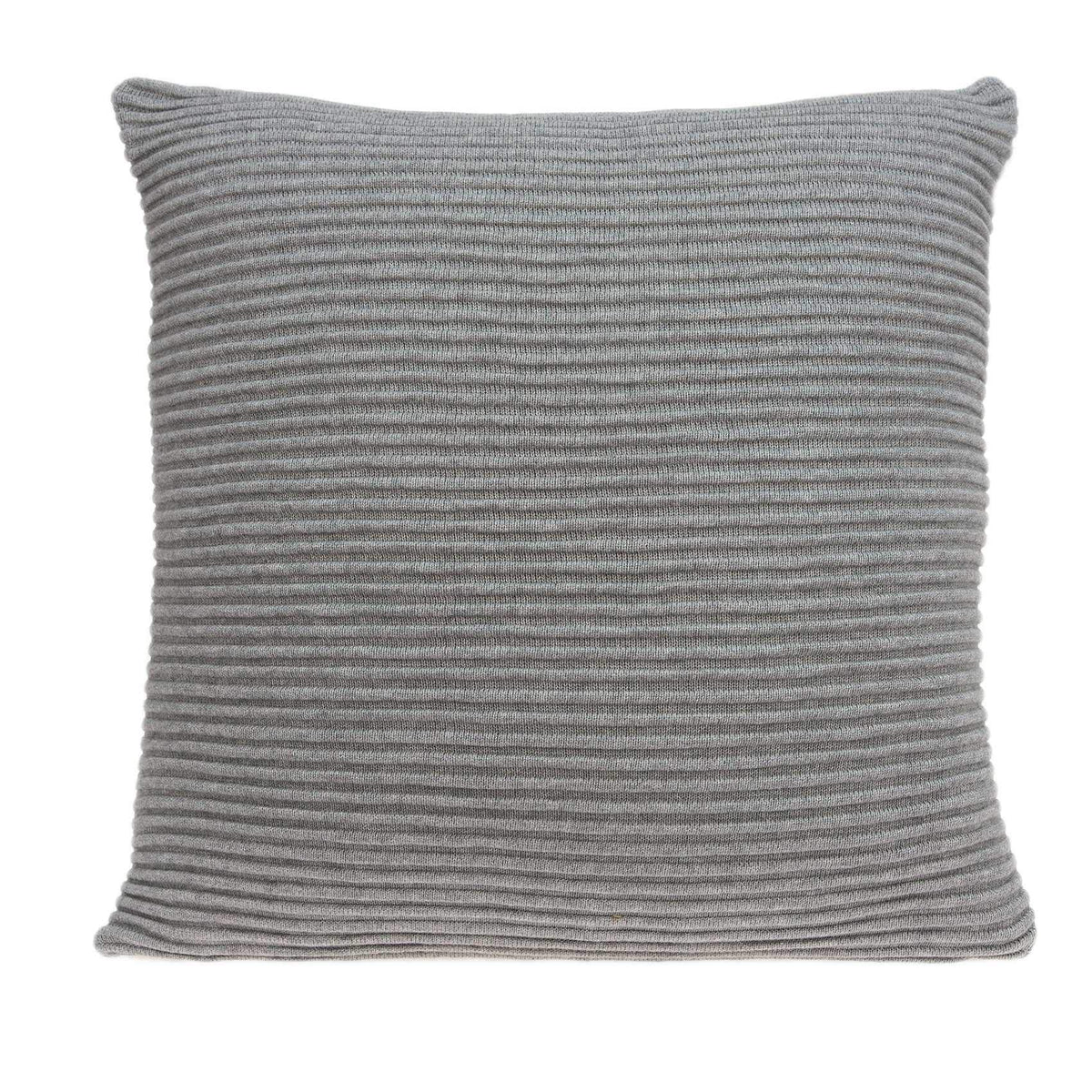 HomeRoots 100% Cotton Parkland Collection Paxon Transitional Grey Pillow Cover with Down Insert