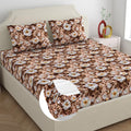 Home Ecstasy 100% Cotton Double Bedsheet with 2 Pillow Covers  (Size 86 x 94 inches, 140 TC, Colour  Yellow)
