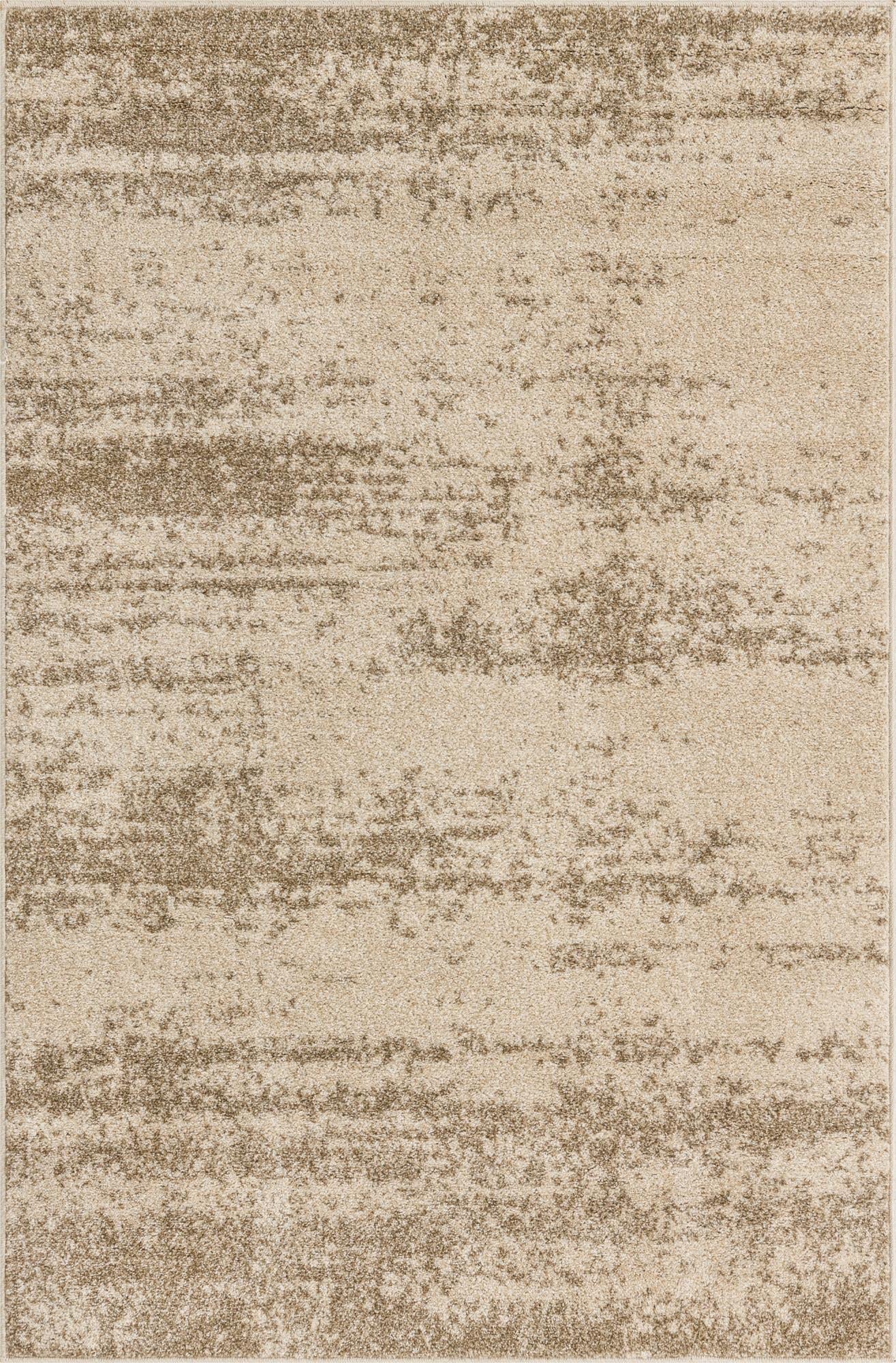 Unique Loom Del Mar Collection Area Rug - Lucille (4' 1'' X 6' 1'' Rectangle, Bone Beige)