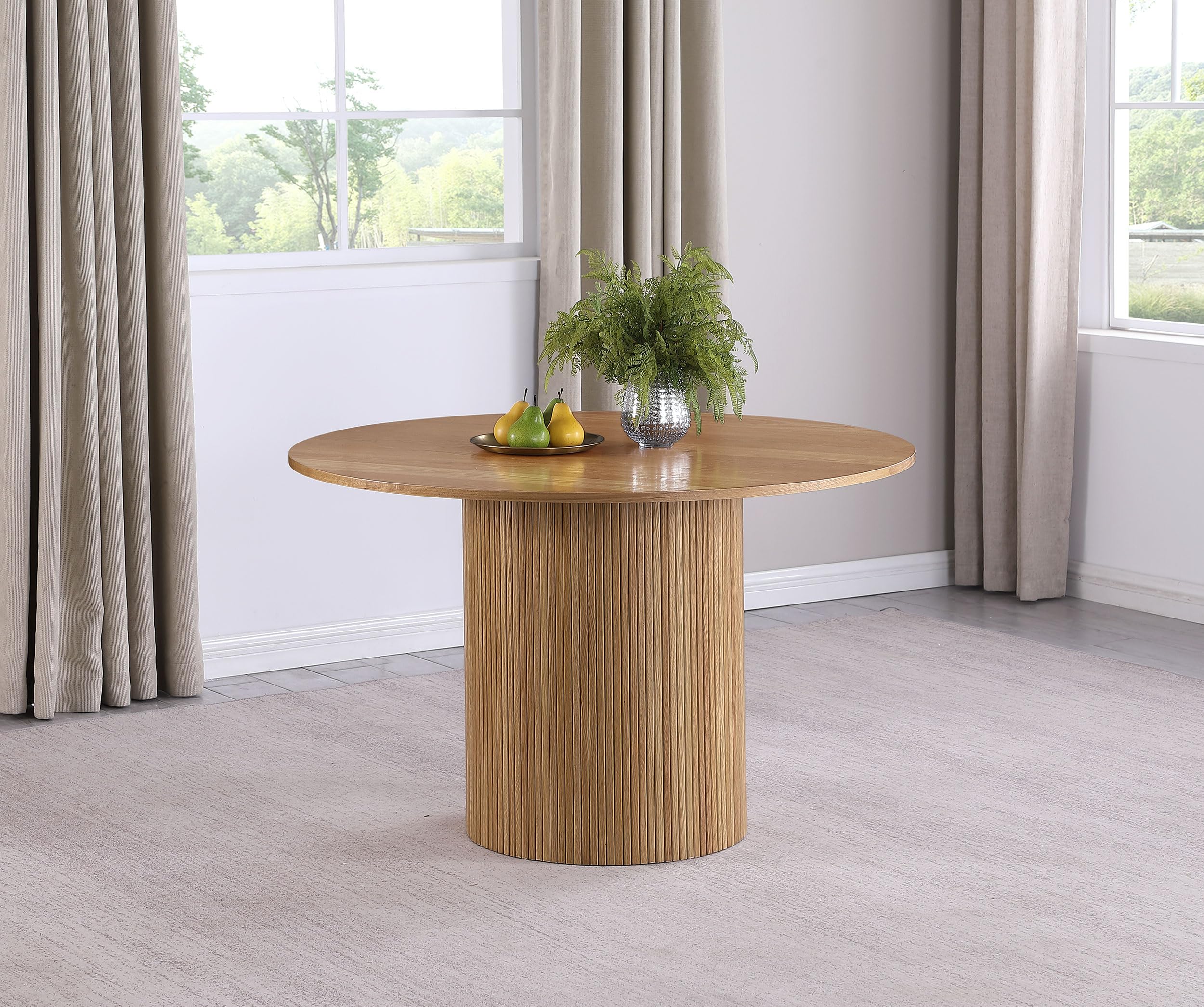 Coaster Home Furnishings Bradbury Round 48-Inch Wood Top Dining Table Natural