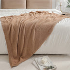 Bearberry Super Soft Fluffy Throw Blanket Lightweight Cozy Warm Throw Blankets For Couch Bed Sofa All Season (Camel, 53   X71