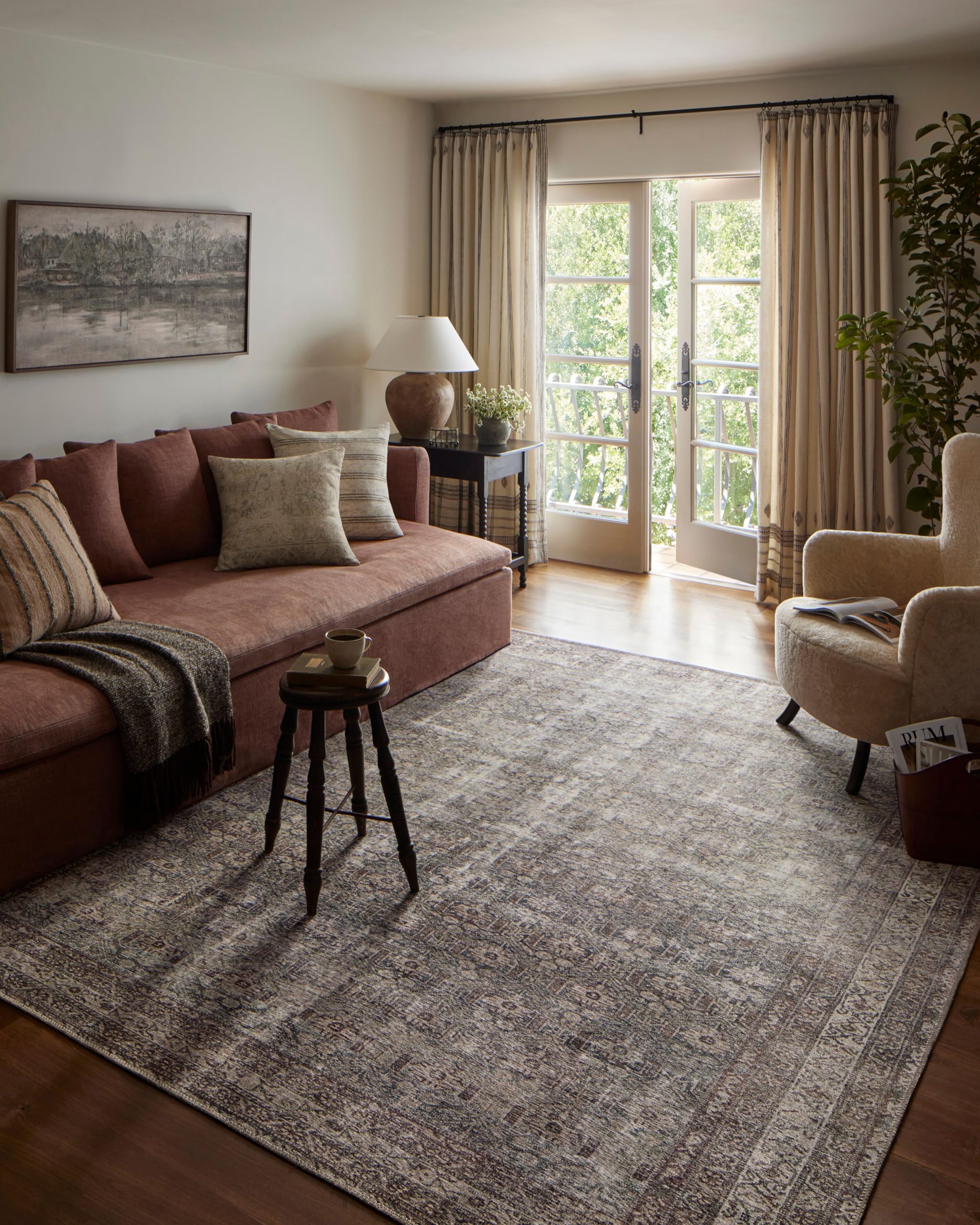 Loloi Amber Lewis x Georgie Moss/Bark 3-9 x 5-6 Accent Rug