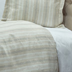 Rizzy Home | BT3012 | Standard Sham | 20"x26" Brown/White/Gray Stripe