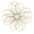 Stratton Home Décor S07729 Wire Flower Wall Decor, 21.50 W X 0.50 D X 21.50 H, Gold
