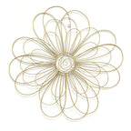 Stratton Home Décor S07729 Wire Flower Wall Decor, 21.50 W X 0.50 D X 21.50 H, Gold