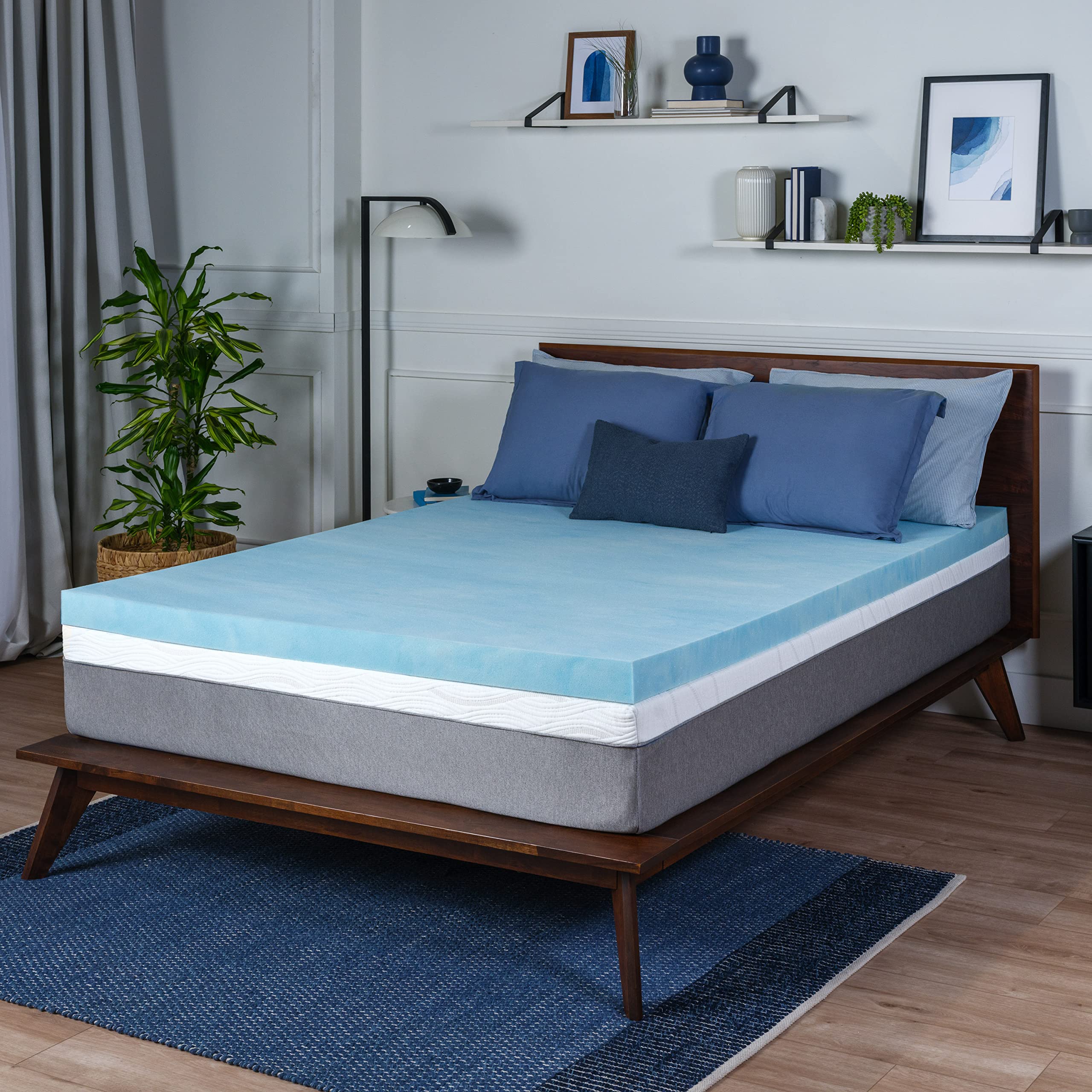 Sure2Sleep Cal King Size, 3-Inch, Gel Swirl Memory Foam Mattress Topper Made In Usa.