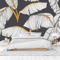 Cliouar-Tropical Plant Banana Leaf wall Mural wallpaper-178 x 117(Not Peel and Stick)