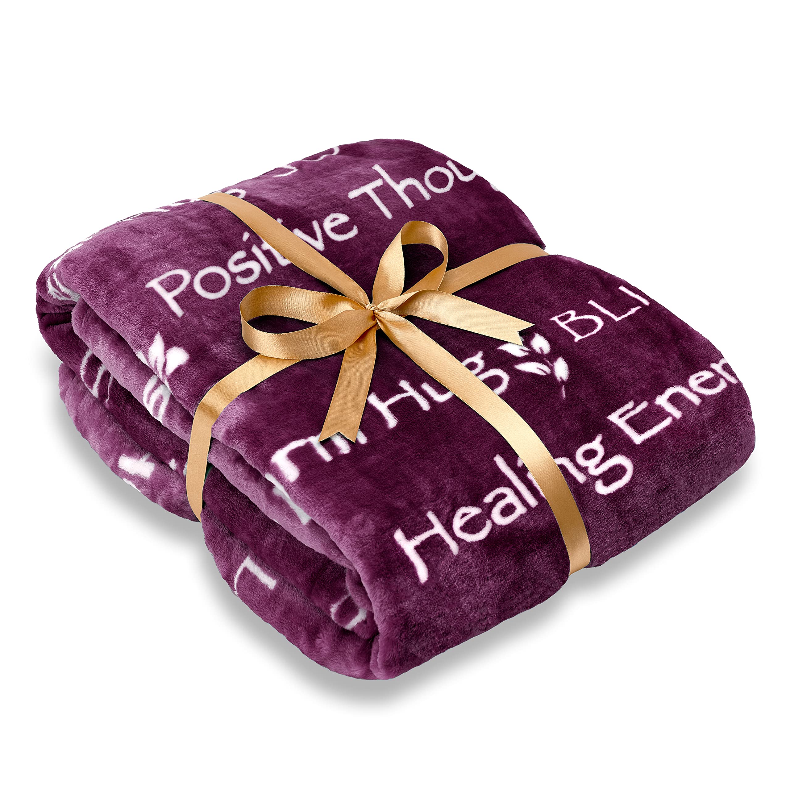 Chanasya Premium Healing Thoughts Sympathy Caring Gift Message Throw Blanket - Prayer Comfort Thoughtful Encouraging Soft Blanke