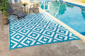 Fh Home Outdoor Camping Rug - Waterproof, Fade Resistant, Reversible - Premium Recycled Plastic - Geometric - Large Patio, Deck,