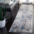 SAFAVIEH Aston Collection Runner Rug - 2 x 7, Grey & Navy, Modern Abstract Design, Non-Shedding & Easy Care, Ideal for High Tr