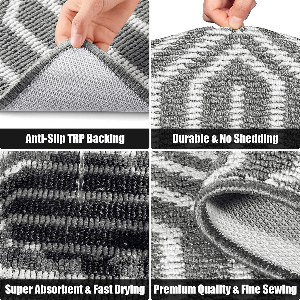 Indoor Doormat 36''X 59'', Absorbent Front Back Door Mat Floor Mats, Rubber Backing Non Slip Door Mats Inside Entrance Door Runn