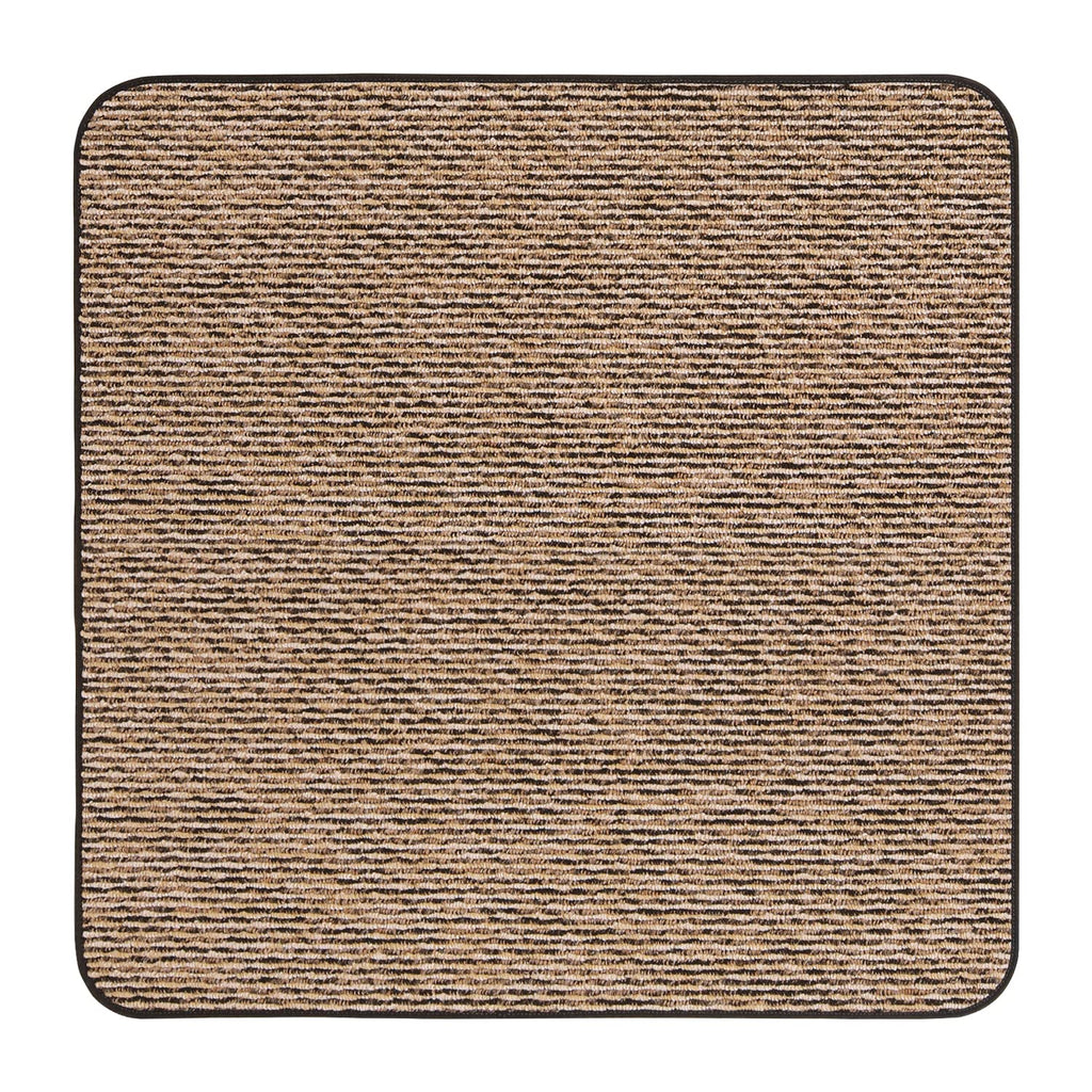 House, Home and More Skid-Resistant Carpet Indoor Area Rug Floor Mat - Black Ripple - 3 Feet X 3 Feet