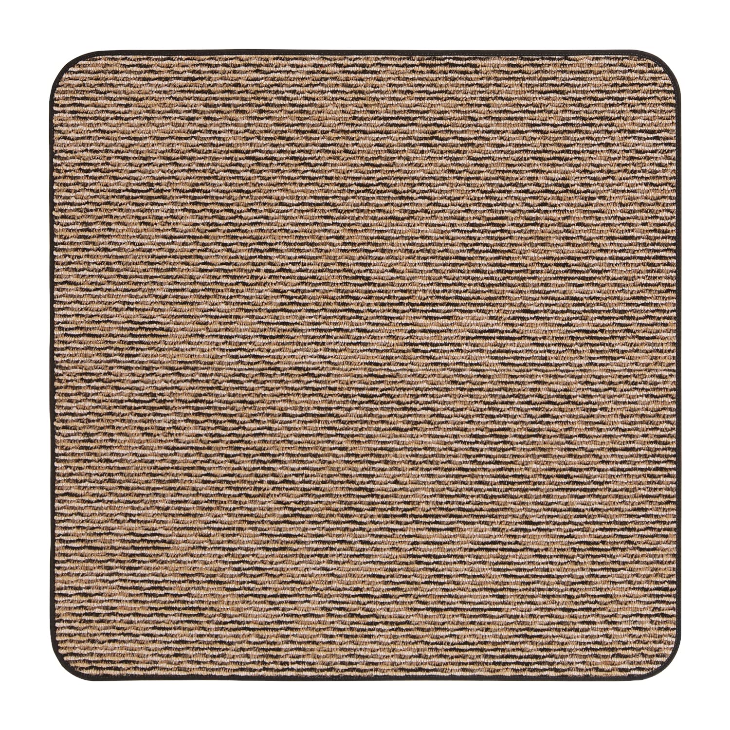 House, Home and More Skid-Resistant Carpet Indoor Area Rug Floor Mat - Black Ripple - 3 Feet X 3 Feet
