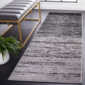 SAFAVIEH Adirondack Collection X-Large Area Rug - 26 x 22, Silver & Black, Modern Ombre Design, Non-Shedding & Easy Care, Idea