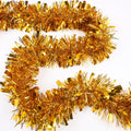 LZZYWYDTT 33FT Christmas Tinsel Garland,Gold Shiny Metallic Foil Decorations for Parade Floats, Halloween, Christmas Tree, New Y