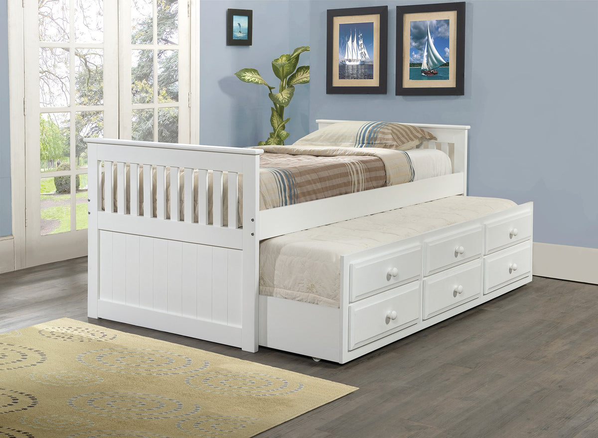 Donco Kids 325-Fw Sleigh Bed, Full, White