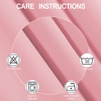 Lemomo 100% Blackout Curtains 40 X 84 Inch/Pink Curtains 2 Panels With Black Lining Room Darkening Thermal Insulated Bedroom Cur