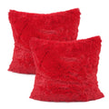 Your Smile Pack Of 2, Christmas Decorative New Luxury Series Merino Style Faux Fur Throw Pillow Case Cushion Cover 18' X 18'(R