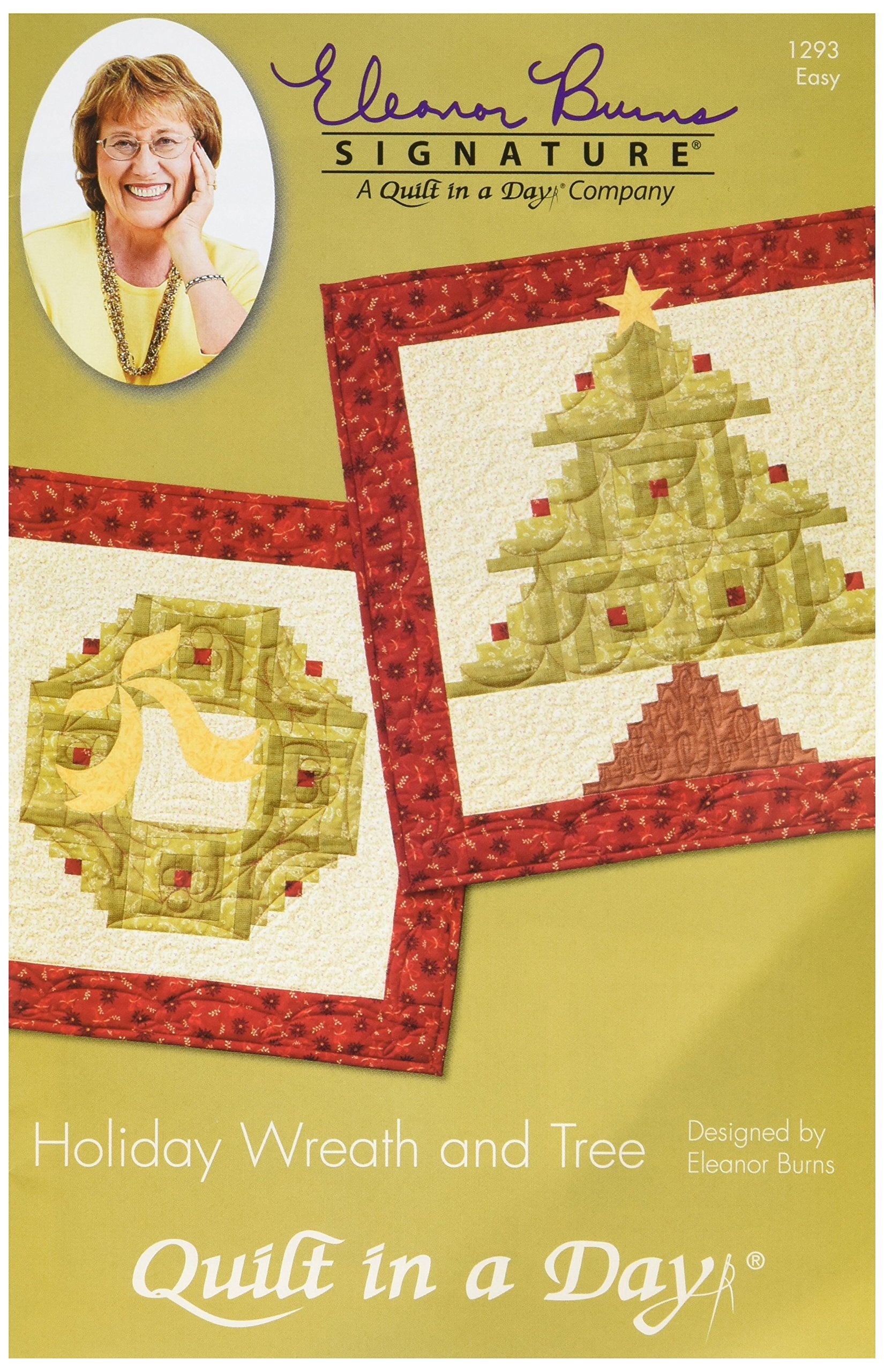 Quilt In A Day Eb-1293 Eleanor Burns Pattern, Holiday Wreath And Tree Quilt
