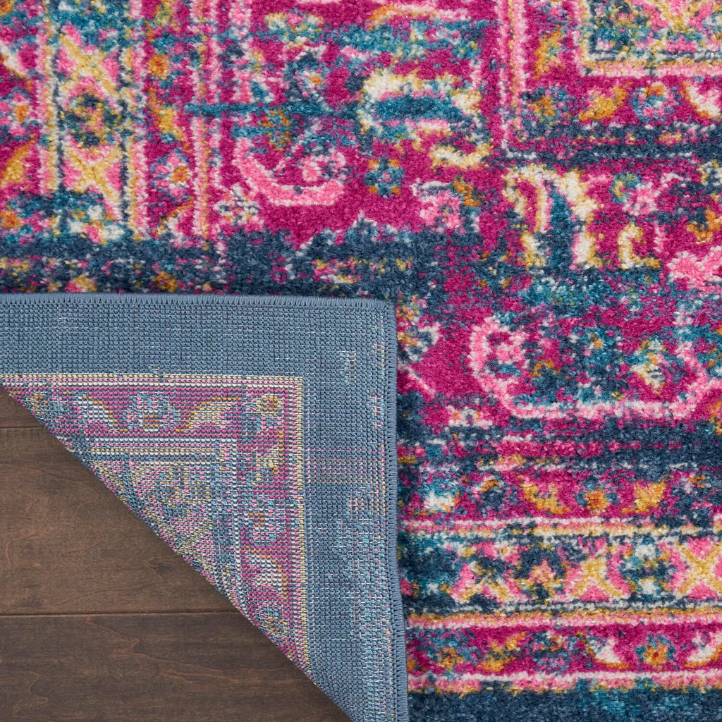 Nourison Passion Blue 2'2' X 10' Area Rug, Boho, Traditional, Easy Cleaning, Non Shedding, Bed Room, Living Room, Hallway, (10' Runner)
