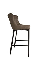 Contemporary Upholstered Barstool With Tufted Seat, Set Of 2