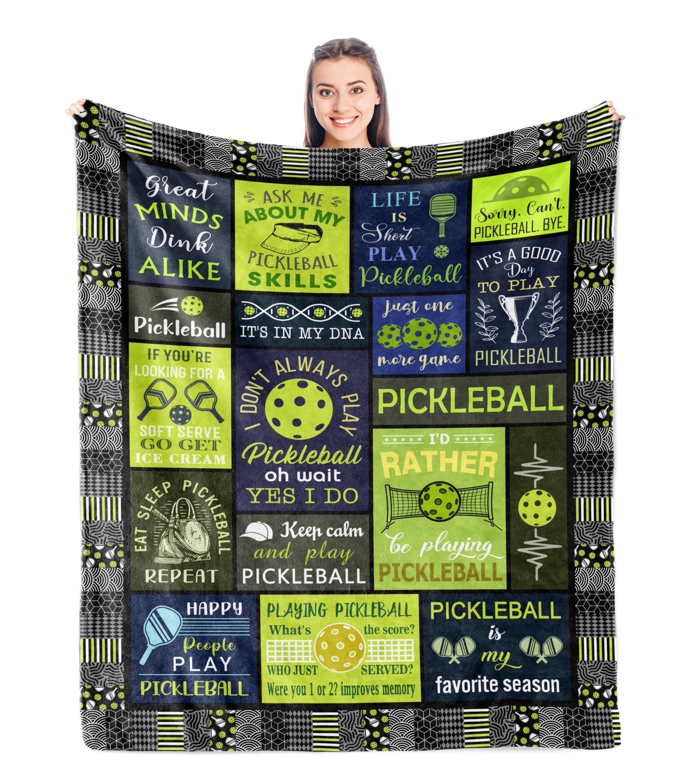 Pickleball Gifts Blanket, Pickleball Gifts For Women/Men, Gifts For Pickleball Lovers, Funny Pickleball Gift, Pickleball Accesso