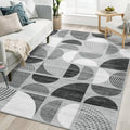 MUJOO 5x7 Area Rugs,Washable Rugs for Living Room Bedroom,Large Boho Throw Floor Carpet Non Slip Soft Modern Abstract Black and 